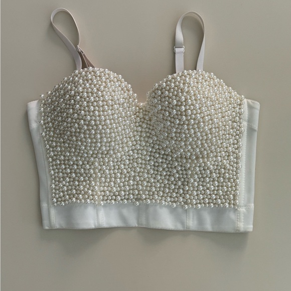 White Pearl Bustier - Picture 2 of 3